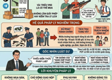 Kws Lij Choj Hmoob cảnh báo thực trạng nhiều người dân mua súng hơi, súng PCP trên mạng để sử dụng nhưng đã bị Công an phát hiện, bắt giữ và khởi tố. Bài viết phân tích quy định pháp luật Việt Nam và đưa ra lời khuyên để tránh vi phạm pháp luật liên quan đến vũ khí, công cụ hỗ trợ.